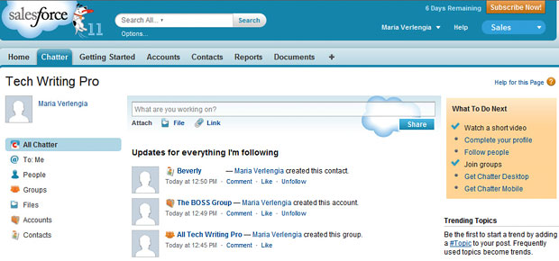 Salesforce Chatter