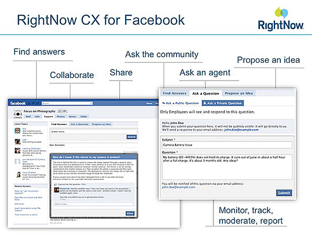 RightNow CX for Facebook
